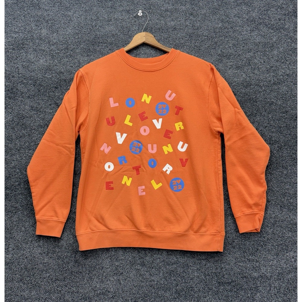 Harry Styles 2022 Love On Tour Love Soup Orange Alphabet Sweatshirt Sz XL